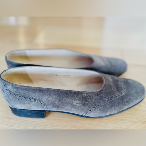 Italian Suede Leather Loafers Size 6.5, good used condition, Dark Brown, NICE - Picture 12 of 14